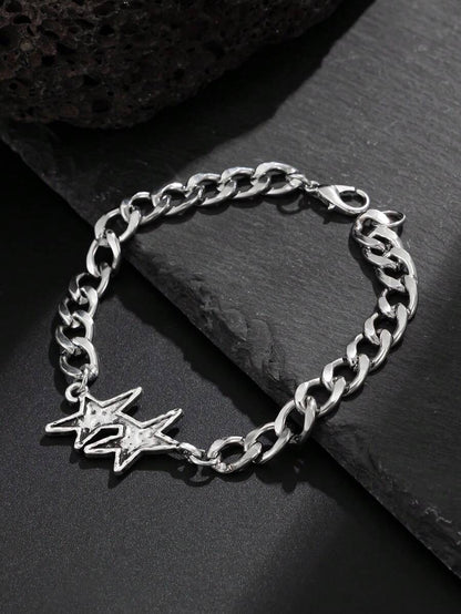 Punk Star Stainless Steel Chain Bracelet – REF 0811-1