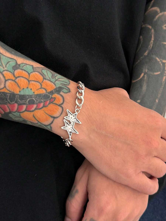 Punk Star Stainless Steel Chain Bracelet – REF 0811-1